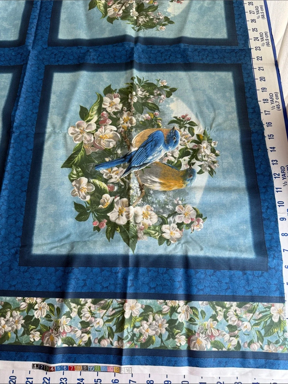 VIP Cranston Bird Panel Fabric Hoffman Cardinals Bluebirds Chickadees Goldfinche
